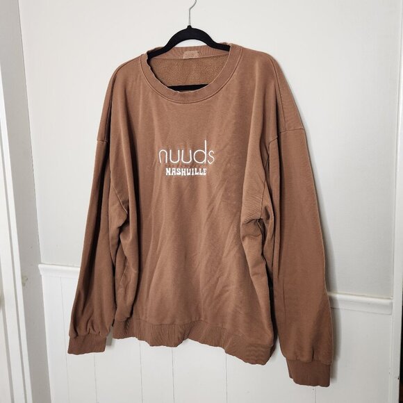 NUUDS Nashville Embroidered Pop Up Crew Neck Sweatshirt - Picture 1 of 3